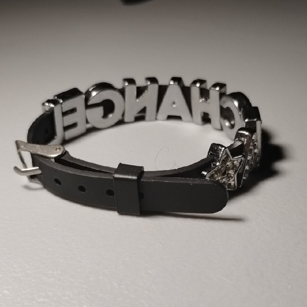 ARCHANGEL Clear Crystal Silver-Tone Logo Bracelet - Picture 7 of 9